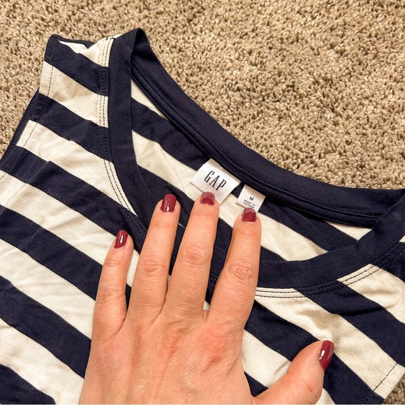 Gap Navy and White Stripe Dress - Size Medium - Picture 3 of 3